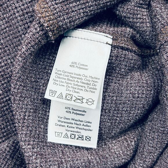 Eddie Bauer Thermal Long Sleeve Shirt Purple Plum Waffle Knit Warm Men's Large - Picture 6 of 7